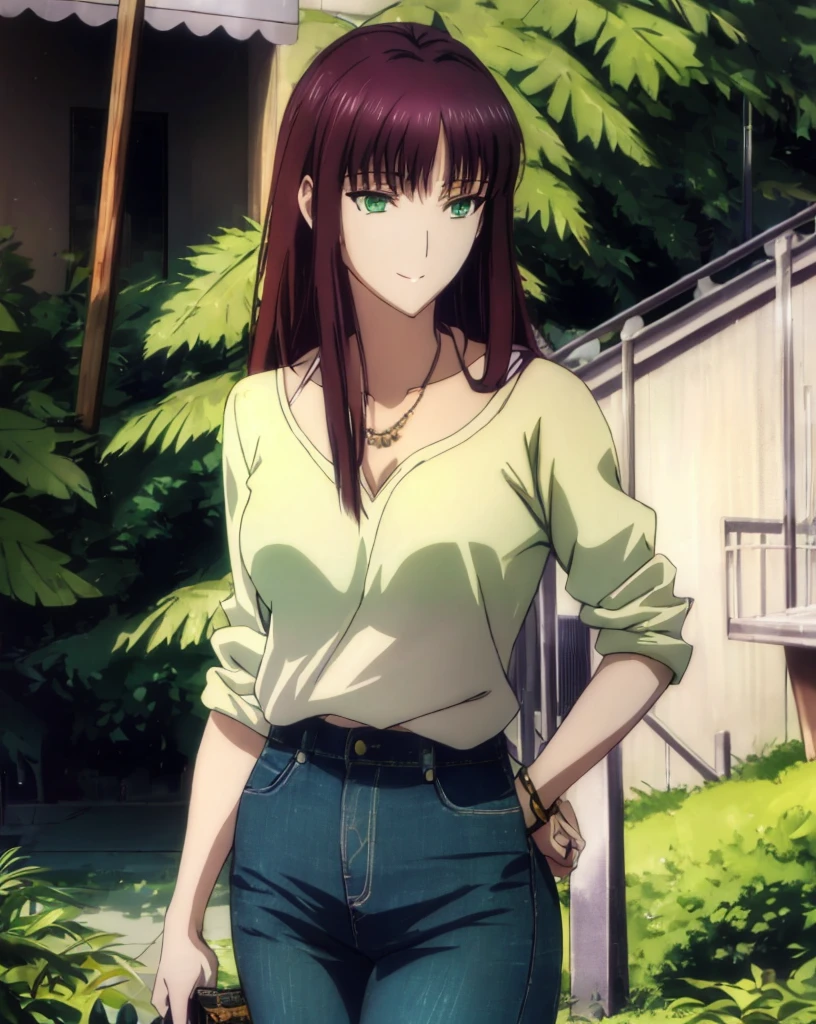 Anime girl with green eyes and a white shirt standing on the sidewalk, Seductive Anime Girl, anime visual of a young woman, Anime Best Girl, anime girl with long hair and green eyes,, Seductive Anime Girl, UHD,hiquality,Connect ticker and 8K, hight resolution,Very detailed CG, High quality shadows, Detail Beautiful delicate face, Detail Beautiful delicate eyes,BREAK(Highly detailed 8k wallpapers),(Highly detailed CG 8K wallpaper),Makima (chain saw man),Sukasaha (Fate/grand order),Shimohira Reihua ,Hi-Res,Very delicate and beautiful CG illustration,top-quality,beautiful thigh,big breasts thin waist,(((masutepiece))), (((Best Quality))),8K,32K,masterpiece,beautiful alluring anime woman,ultra-definition,ultra-detailliert,hight resolution,a hyperrealistic schoolgirl,masuter piece, Best Quality, High quality, High Definition, high quality texture, high quality shadow, high detailing,finely detail,A teenage girl,1girl in,High school students,Solo,Soio,Only one person,Alone,One Person,taki,Mature atmosphere,Leg length,neat and long legs,8 Head Body,stature:171cm,Mature girls,Reddish-purple hair,Reddish-purple hair,Purple hair,cassis colored hair,silky and smooth hair,Colorful hair,Straight hair,Smile,Cool Beauty,Beautuful Women,Neat face, Beautiful realism,Seductive look,Bewitching look,serene expressions,beautiful hairl,She wears a necklace around her neck,Necklace,bead necklace,magatama accessories,A slight smil,Colorful eyes,green colored eyes,Jade-colored eyes,beautidful eyes,Bright eye,Delicat eyes,Eyes Like Gems,Jade Eyes,Hanging eyes,(Green eyes:1.5),Seductive face,Watching the viewer,Model photo,simple background,Black hair, longeyelashes, lightsmile, Reddish-purple hair, cassis colored hair, Hairpin, lightsmile, Seductive smile, Jade-colored eyes, PUPILS SPARKLING, Hanging eyes, multicolored eyes, anime style, Hyperrealism, Realism, anime, 8k, super detail, ccurate, best quality, 16k, anatomically correct, ccurate, UHD, 16k, highres, best quality,parka,Plain clothe,((Black Lowrise Skinny Long Jeans)),hooded sweatshirt,((Sweatshirt)),stroll,Building Street,Sunlight,blue-sky,stroll,Bustling street,during daytime,Walking,takeout,Out,