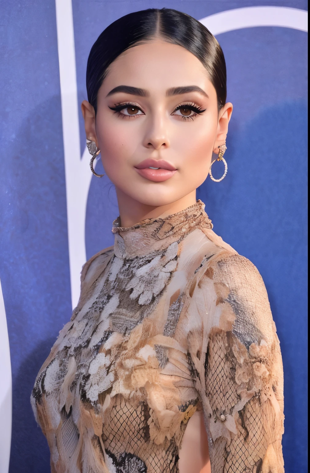 um close de uma mulher usando um vestido de pele de cobra, Poarch bonito, Retrato Sophie Mudd, Charli XCX |, olivia culpo, Gato Doja, taken in the early 2020s, Violeta Myers, ((no Kid Choice Awards)), Cardi B, Zendaya, pele clara, Retrato de Vanessa Morgan, she has beautiful bone structure