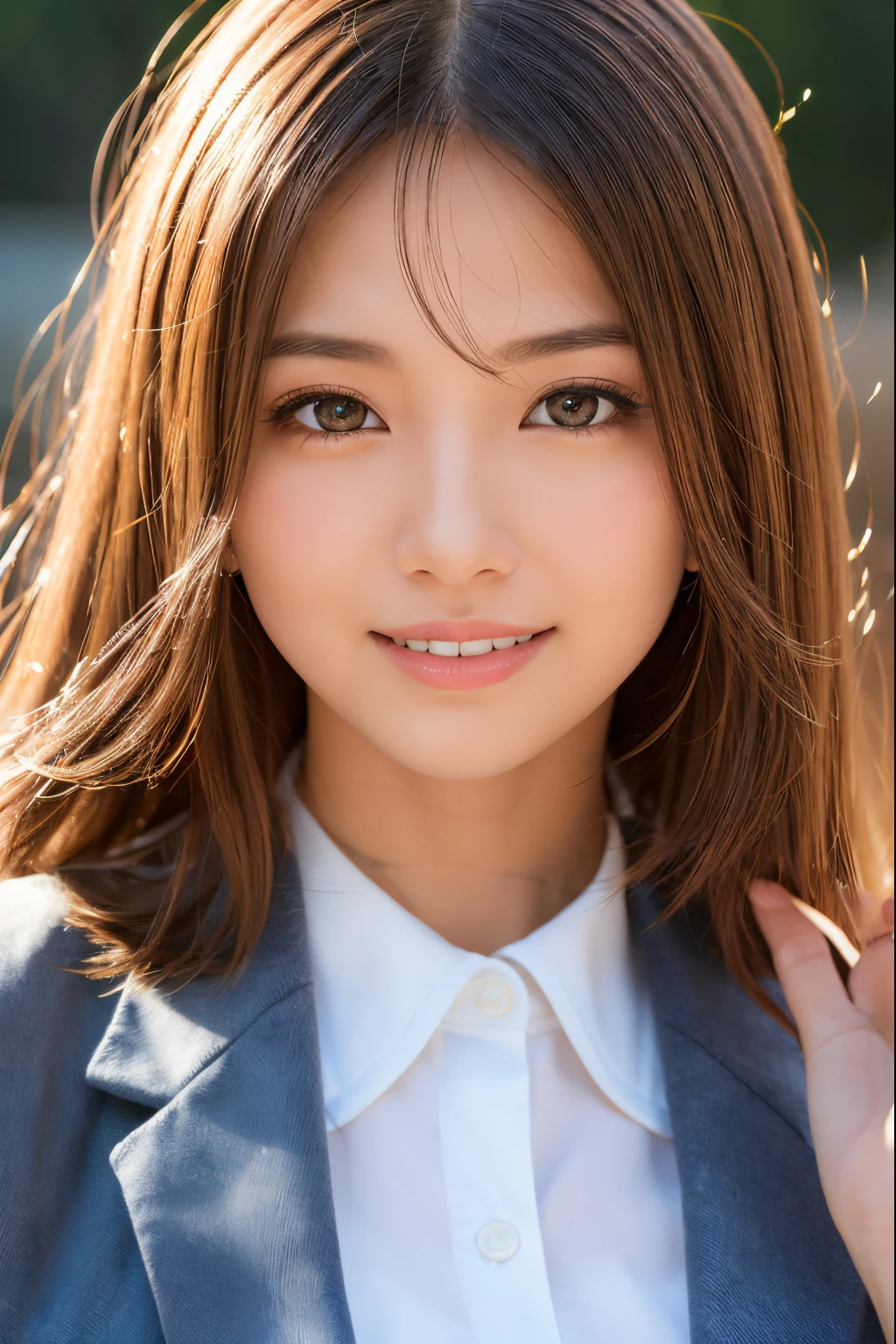 (Close-up of a girl is、Shooting with long hair,Blunt bangs,Naked under a trench coat:1.5)、(Shy smiling girl)、(Winter night street corner and Christmas illuminations:1.1)、(Perfect Anatomy:1.3)、(Full Finger:1.3)、Realistic、photograph、Tabletop、highest quality、High resolution, Delicate and beautiful、Perfect Face、Beautiful fine details、Fair skin、pores、((Thin legs))、(Black Hair)