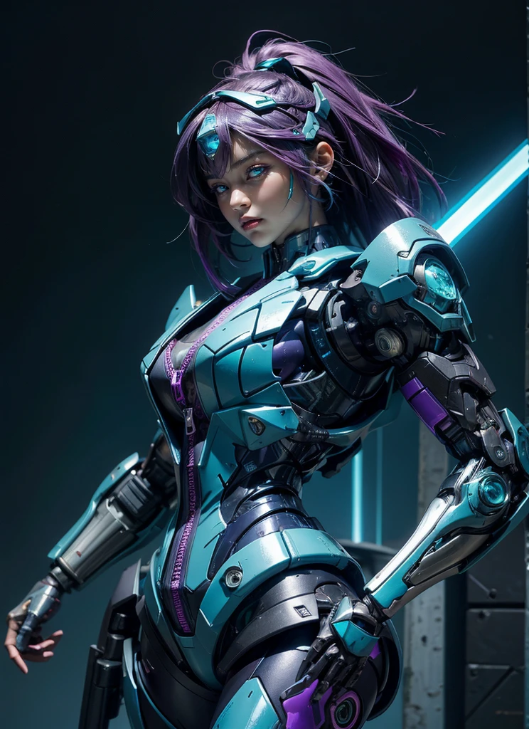 futuristic woman in a futuristic suit standing in a tunnel, ghost in the shell art style, cgsociety cyberpunk, advanced digital cyberpunk art, digital cyberpunk anime art, digital cyberpunk - anime art, wojtek fus, ghost in the shell style, styled like ghost in the shell, inspired by Marek Okon, anime cyberpunk art, cyberpunk medusa, cgsociety masterpiece