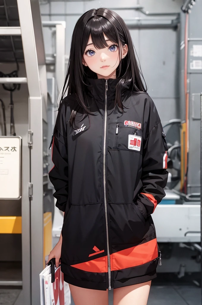 kawaii faces、A dark-haired、Long