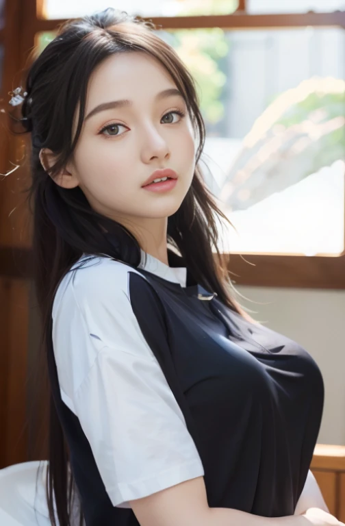 mini skirt dressed, (photo realistic:1.4), (hyper realistic:1.4), (realistic:1.3),
(smoother lighting:1.05), (increase cinematic lighting quality:0.9), 32K,
1girl,20yo girl, realistic lighting, backlighting, light on face, ray trace, (brightening light:1.2), (Increase quality:1.4),
(best quality real texture skin), finely detailed eyes, finely detailed face,
(tired and sleepy and satisfied:0.0), face closeup, t-shirts,
(Increase body line mood:1.1), shiny skin