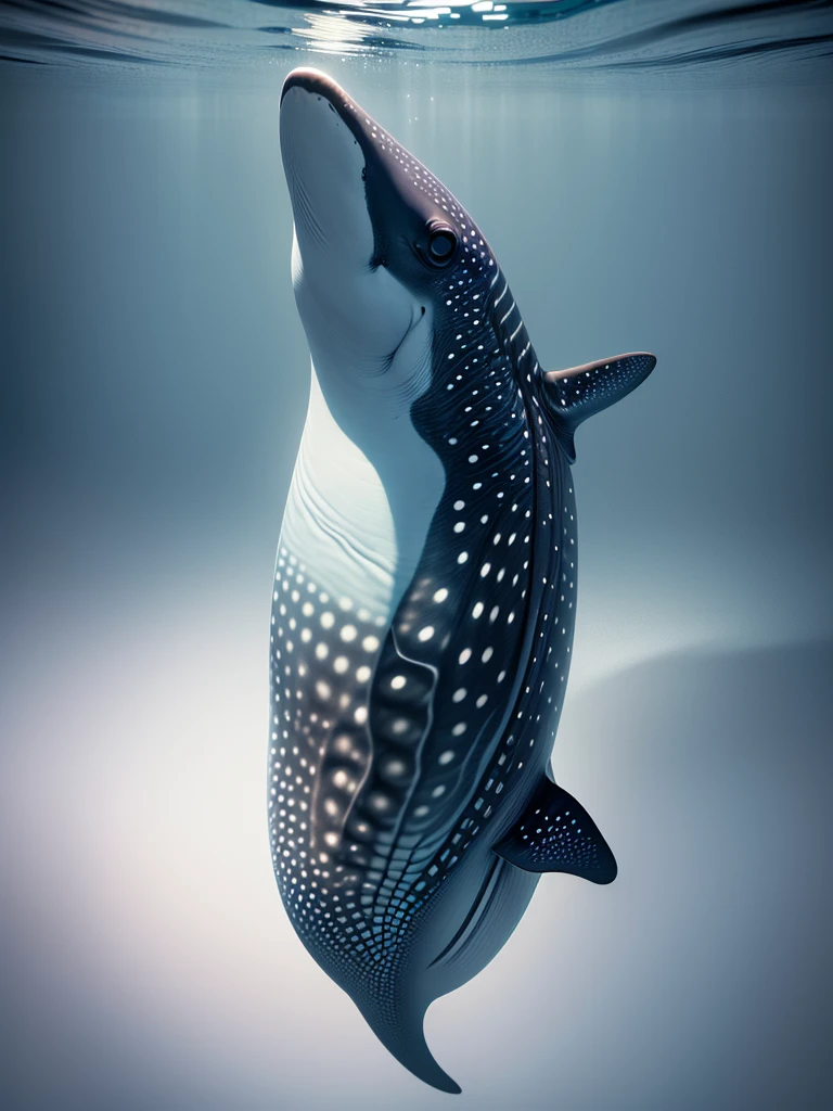 minimalist,whale shark,underwater,serene,gentle,blue hue,graceful,elegant,floating,dreamlike,subtle,calm,tranquil,large scale,intimate,symmetric,bare,smooth,subdued colors,subtle textures,quiet,monochrome,floating,peaceful,serenity,uncluttered,open space,minimalist composition,flowing lines
(best quality,4k,8k,highres,masterpiece:1.2),ultra-detailed,(realistic,photorealistic,photo-realistic:1.37),HDR,UHD,studio lighting,ultra-fine painting,sharp focus,physically-based rendering,extreme detail description,professional,vivid colors,bokeh,underwater lighting,soft shadows