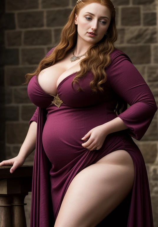 Masterpiece, Alayne Stone, fat Gorgeous fat Woman, fat body, wrinkled skin, wrinkled body. huge breasts, Queen, queen lady, Lady of Winterfell, Wardeness of the North, and Sansa Stark, fat thighs, the de facto Lady of the Eyrie, 45 years Old, lifting dress to displaying her ass, lifting dress to display buttocks, she a Fully grown fat mature lady now, lifting dress to show her butt, beautiful fat mature lady, the queen, milf beauty, mature queen, Best quality, a small, perfectly visible mole on her breast, a captivating woman, fully ripen fat milf body, lustful queen, alluring appearance, unrivaled beauty, wonderful exposed breasts, large exposed naked breasts, mediaeval erotic costumes, a Game of Thrones-inspired costume, a close-up of a woman from the middle ages, sansa stark, sansa, resembles sophie turner, sophie turner, scene from "Game of Throne," deep cleavage, warrior princess, thick body, attractive chubby figure, fleshy chubby body, style of "Game of Throne," beautiful chubby lady, beautiful woman, mediaeval clothes, stunning woman, 8K, insane details, dress made of clothes and jewelry, round face, perfect hair, styled hair, perfect hands, perfect fingers, perfect eyes