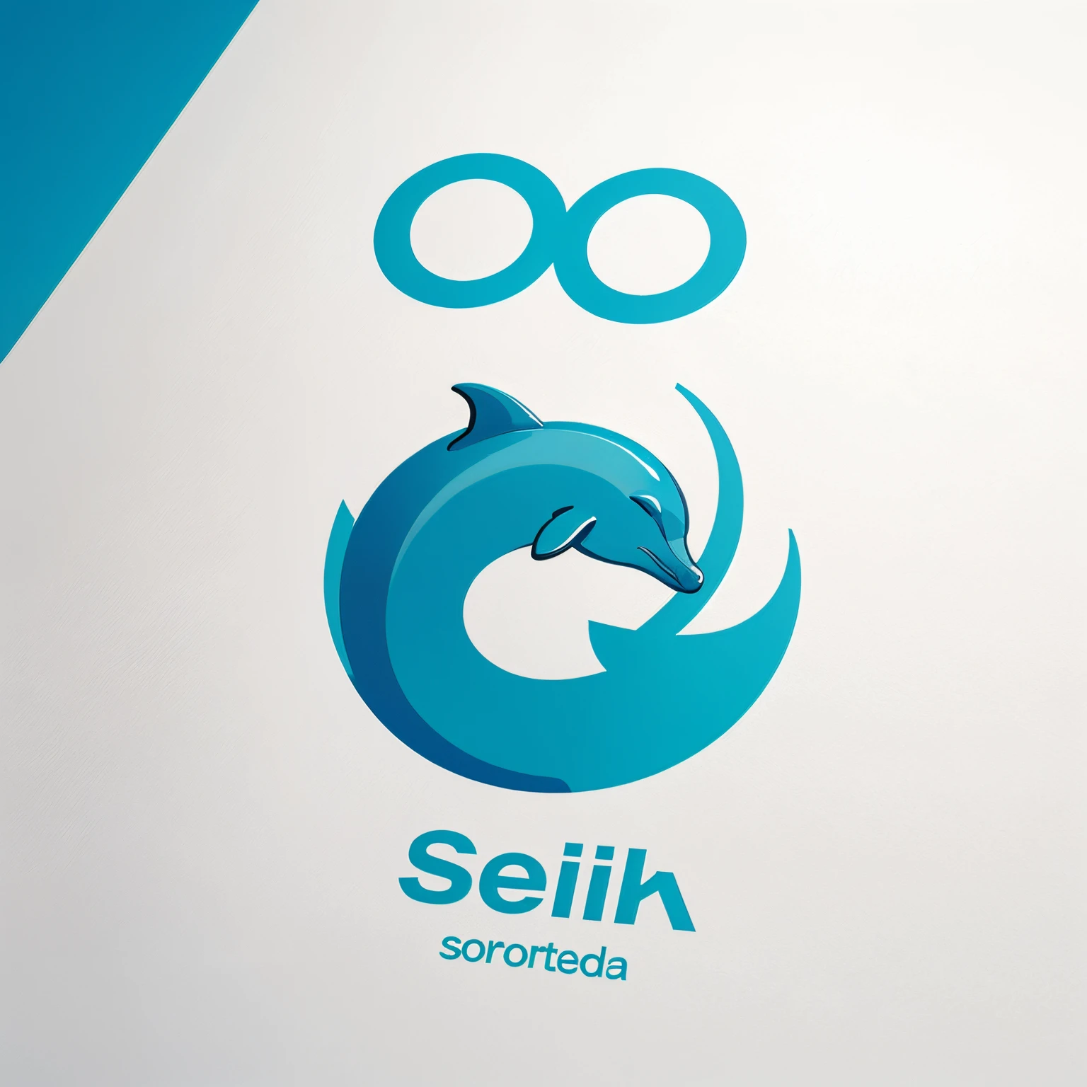 logo, minimalist, dolphin, sea, ocean