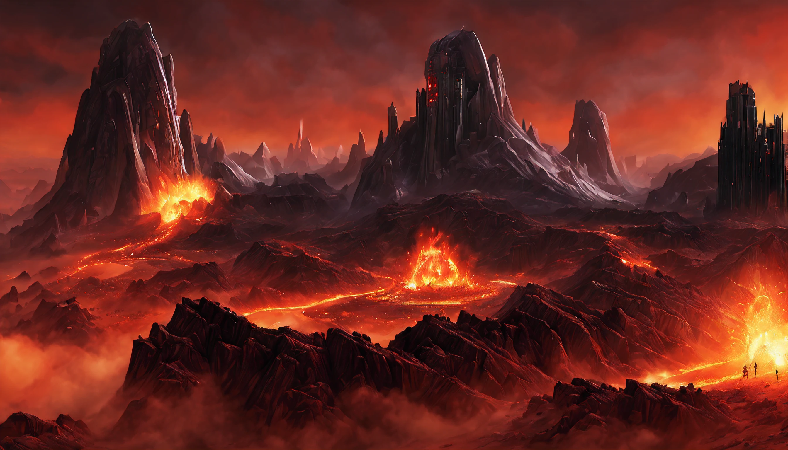 castillo de Darth Vader en Mustafar, Escenario de Star Wars, Dota Matte Painting Concept Art, Epic cinematic concept art, Paisaje de avatar, Dota! Arte conceptual de pintura mate, Escena del arte conceptual, Impresionante arte conceptual, Taller de Weta Concept Art, ILM of an epic science fiction, Arte conceptual galardonado