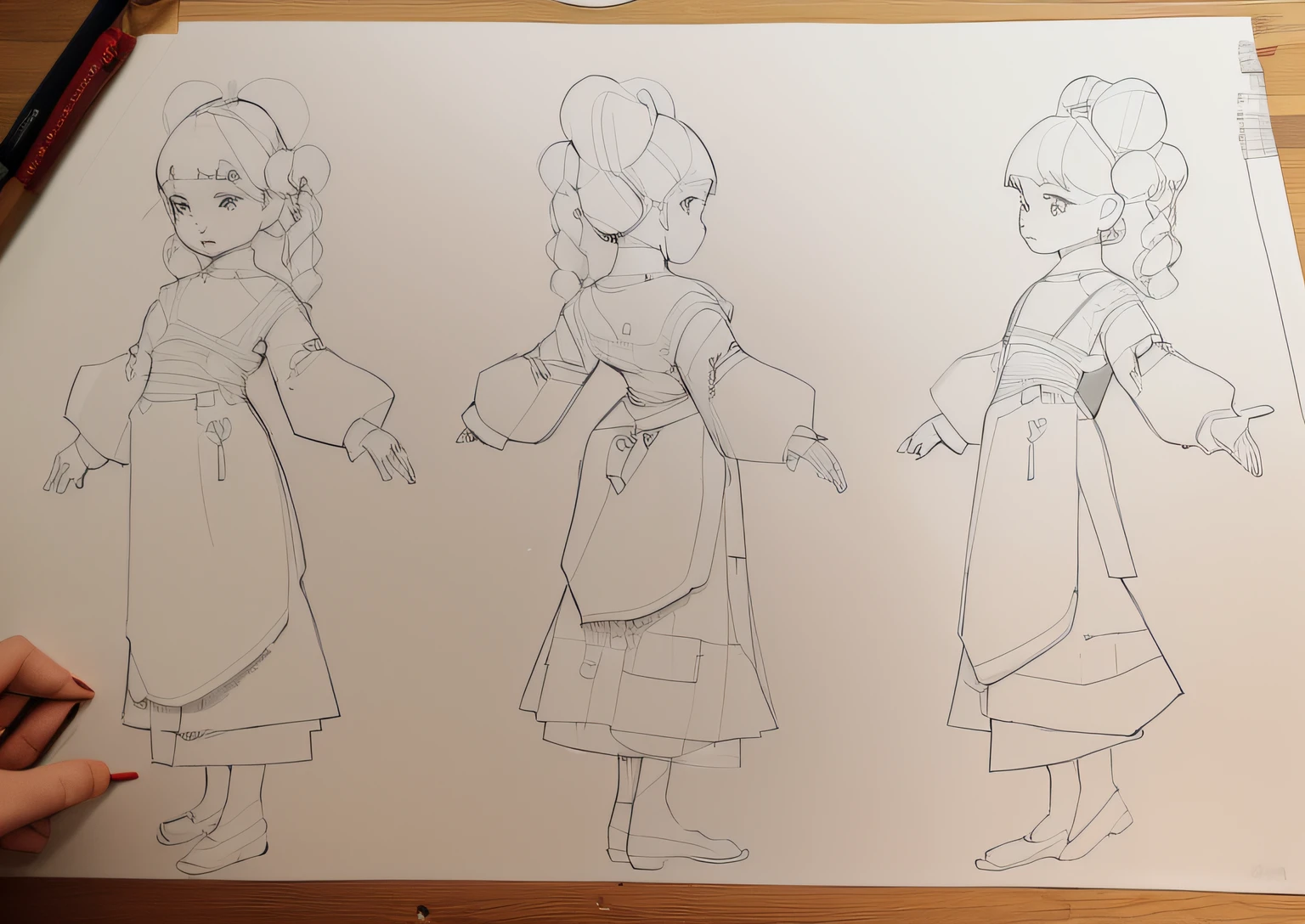 a line drawing, line work