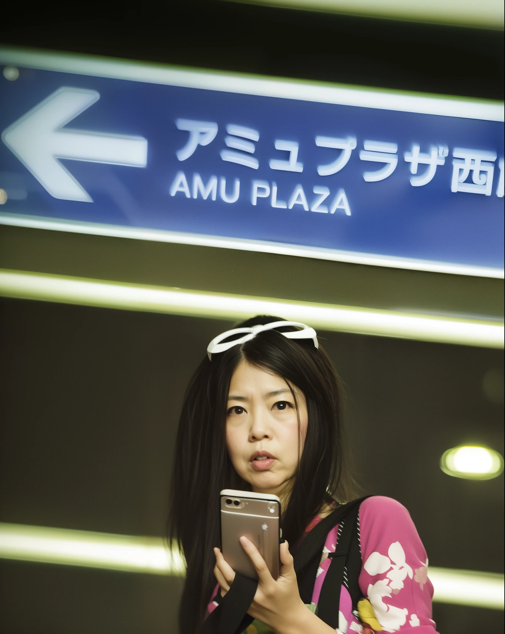 A woman is standing next to a man with a mobile phone, ann takamaki, by Aguri Uchida, checking her phone, Tourists in the background, by Kiyohara Tama, in Tokyo under, by Kamagurka, yuji himukai, tourist, tokyo prefecture, femele, candid street photography, F / 1