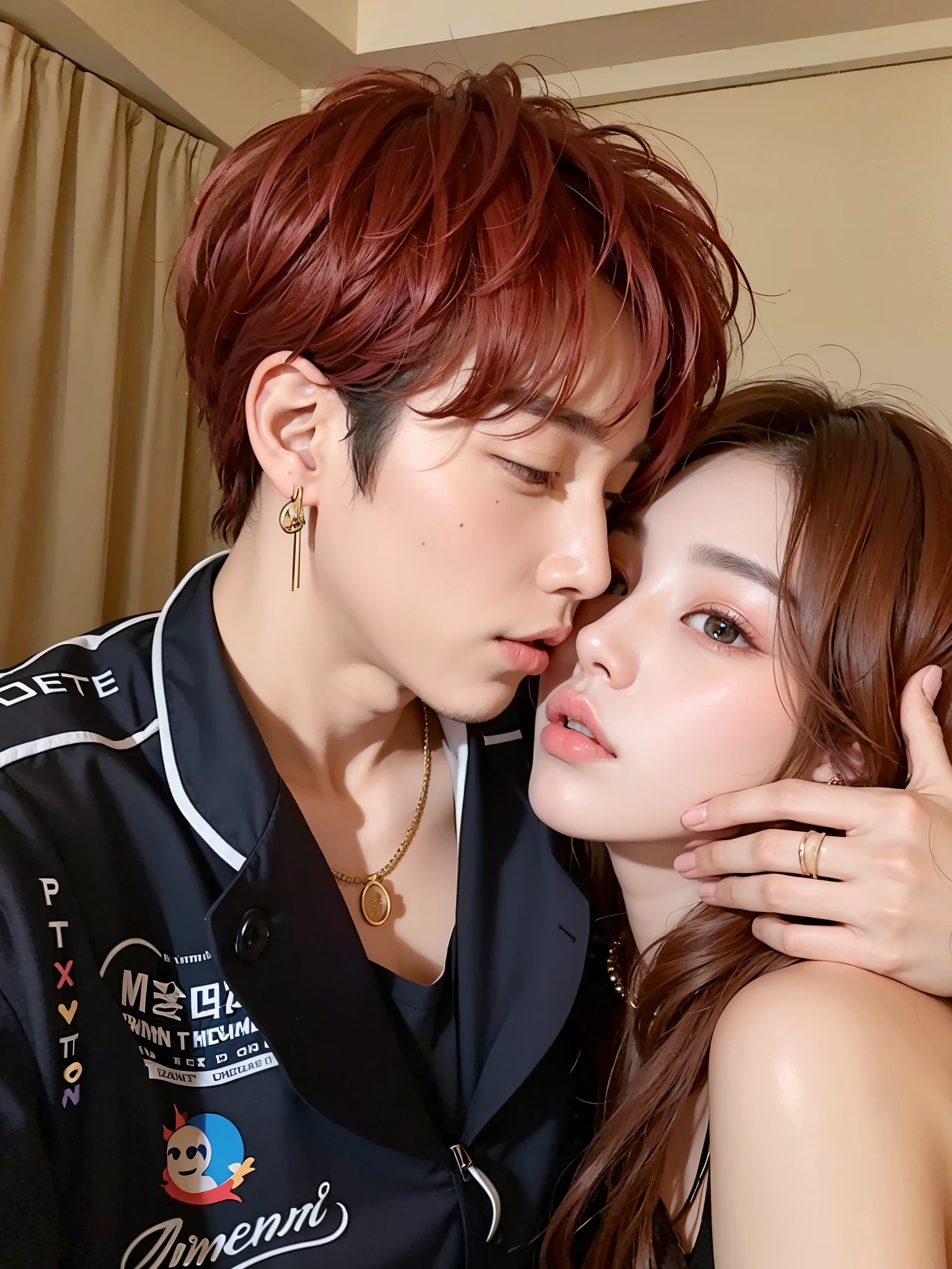 hay un hombre y una mujer que se estan besando, Cai Xukun, Nixeu y Sakimichan, KDA y Sam Yang, kissing together cutely, Kim Doyoung, Pose de pareja, Yanjun Chengt, Huang Yuxing y Aya Takano, Pareja encantadora, Sun Yunjoo, & Jeehyung Lee & WLOP, Sakimichan