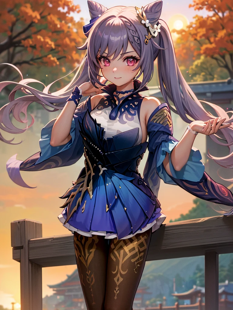 masterpiece, best quality, ultra-detailed, glistening shiny, glowing light, ray tracing, HDR, deph of field, (perfect face, detailed face, detailed eyeedium boobs:1.2),8k,HD,ultra realistic face,ray tracing,perfect lighting,best quality, ultra-detailed, shiny eyes, (looking at viewer,smile:1.1), ((1girl)), (gyaru, mature female:1.4),cowboy shot,thighs, (twin ponytails),streaked_hair,((red streaked)),(multicolored hair), ((purple_eyeulticolored eyes, gradient eyes, (glowing eyes:1.5), mascara, (fashion make up), parted lips, blush,choker, ((middle of japan, bridge, river, bushes, trees, walls, houses)),(complex background, many elements in the background:1.2),((super detailed background)), dynamic poses, ((8k wallpaper))