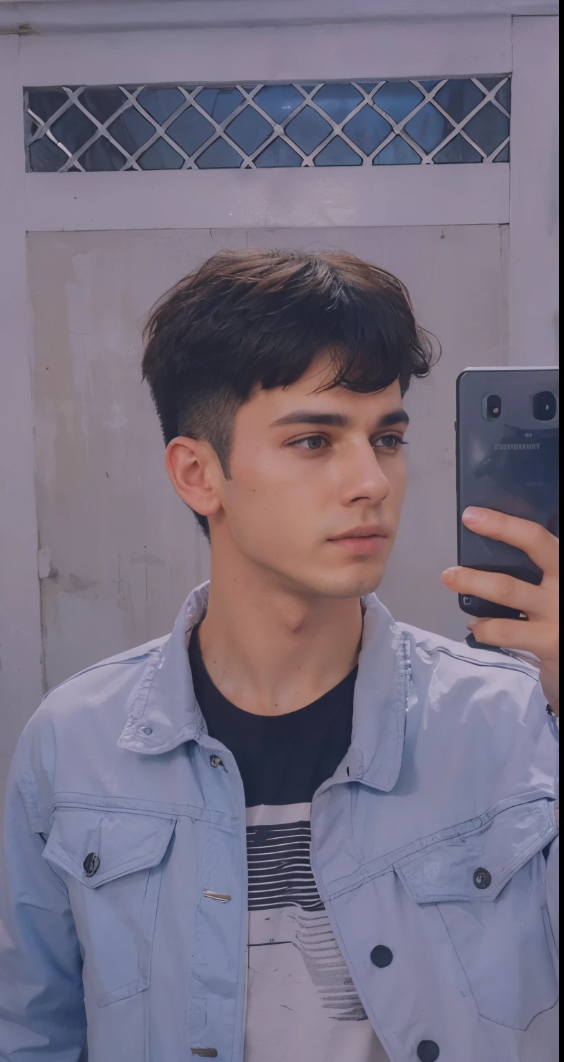 Change background cyberpunk handsome boy. realistic face. 8k ultra