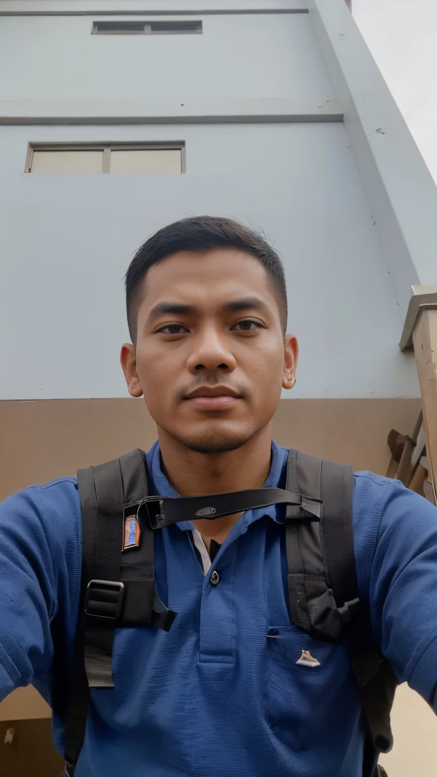 Ganti seragamnya menjadi memakai seragam loreng tentara nasional indonesia angkatan laut diatas kapal dengan memegang senjata kaliber dengan kacamata hitam dengan pose sangar