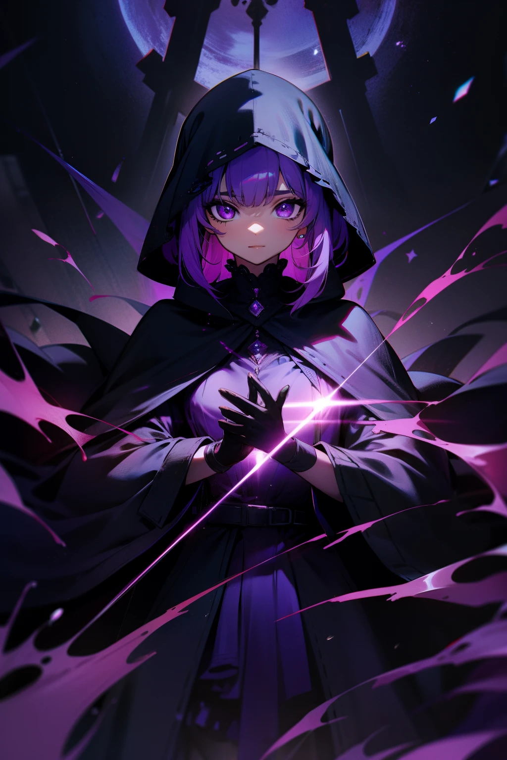 dark purple clear eyes