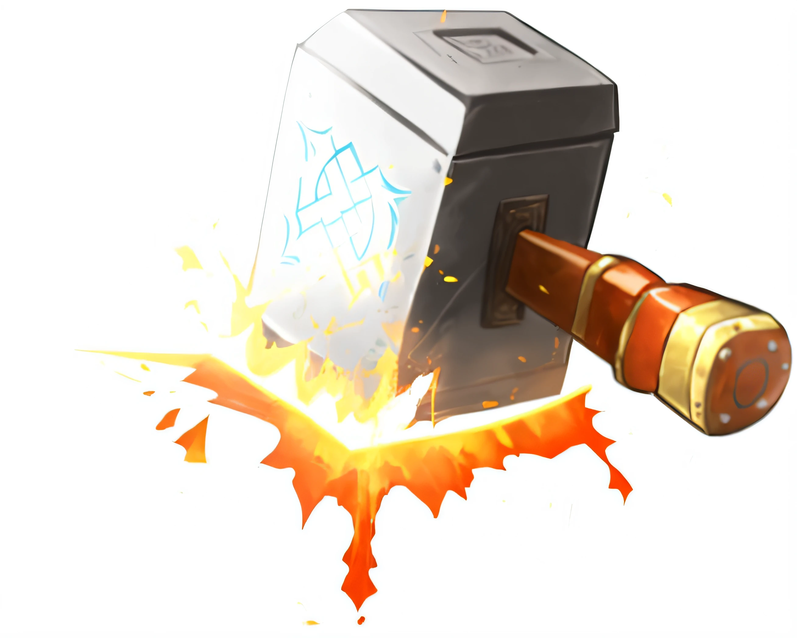 (Best quality,4K,8K,A high resolution,tmasterpiece:1.2), ultra - detailed, actual, drastic, , vivd colour, dim dim lights, Moyenier, Giant hammer, Wielding a huge tomahawk, Hammer and ax elements, Cast an epic spell, tf2, Team Fortress 2, correct style, Sword of Destruction, Forged by the gods, The legendary IPO box war, heroes, Attack with a powerful ax