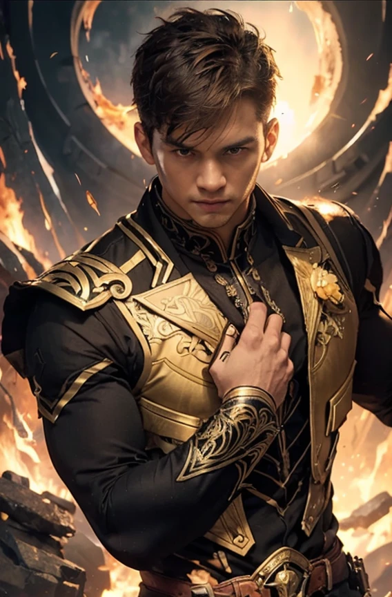 (masterpiece:1.2), (illustration), (best quality:1.2), (best aesthetic:1.2), (beautiful art:1.2), (ultra-detailed:1.2), (8k), (HDR), (wallpaper), (sharp focus), (intricate), (hyper realistic), men, sundanese, handsome, shaved