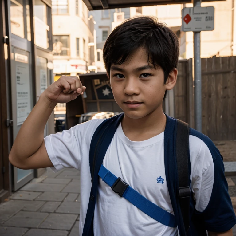 boy with blue eyes, Building muscles of Asian origin embarks on an exciting adventure to discover his unique talents and face surprising challenges.