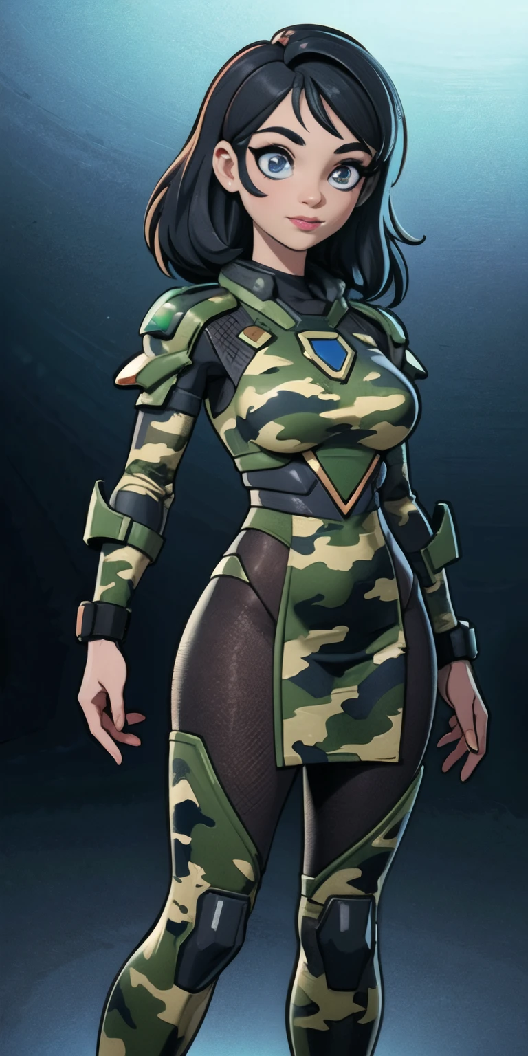 ((Best Quality)), ((Masterpiece)), (Highly Detailed: 1.3), 3D, Beautiful (Cyberpunk:1.2) Special Forces, Robort, ((African Girl with Thick Voluminous Hair Wearing camouflage_uniform: 1.1)), Body Armor, Cover, Digital (Camouflage: 1.3), HDR (High Dynamic Range), Ray Tracing, NVIDIA RTX, Super-Resolution, Unreal 5, Subsurface Scattering, PBR Textururing, Post-processing, Anisotropic Filtering, Depth of Field, Maximum Clarity and Sharpness, multilayer textures, Albedo and specular maps, Surface shading, accurate simulation of light-material interaction, perfect proportions, Octane Render, two-tone lighting, wide aperture, low ISO, white balance, rule of thirds, 8K RAW, efficient sub-pixel, sub-pixel convolution,