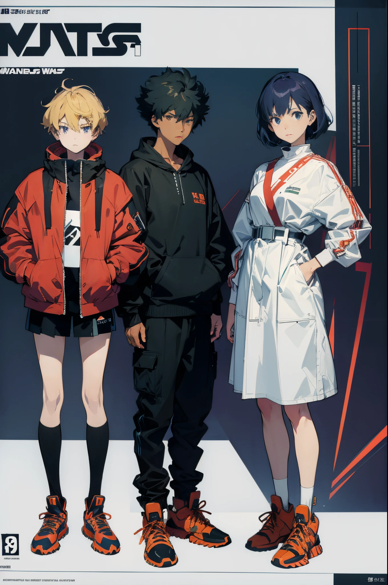 line-art, art book, design sheet, 8k, best quality, design, equipment design, Evangelion, eva, cowboy bebop, geometry, wearing Yeezy fashion, starwars
