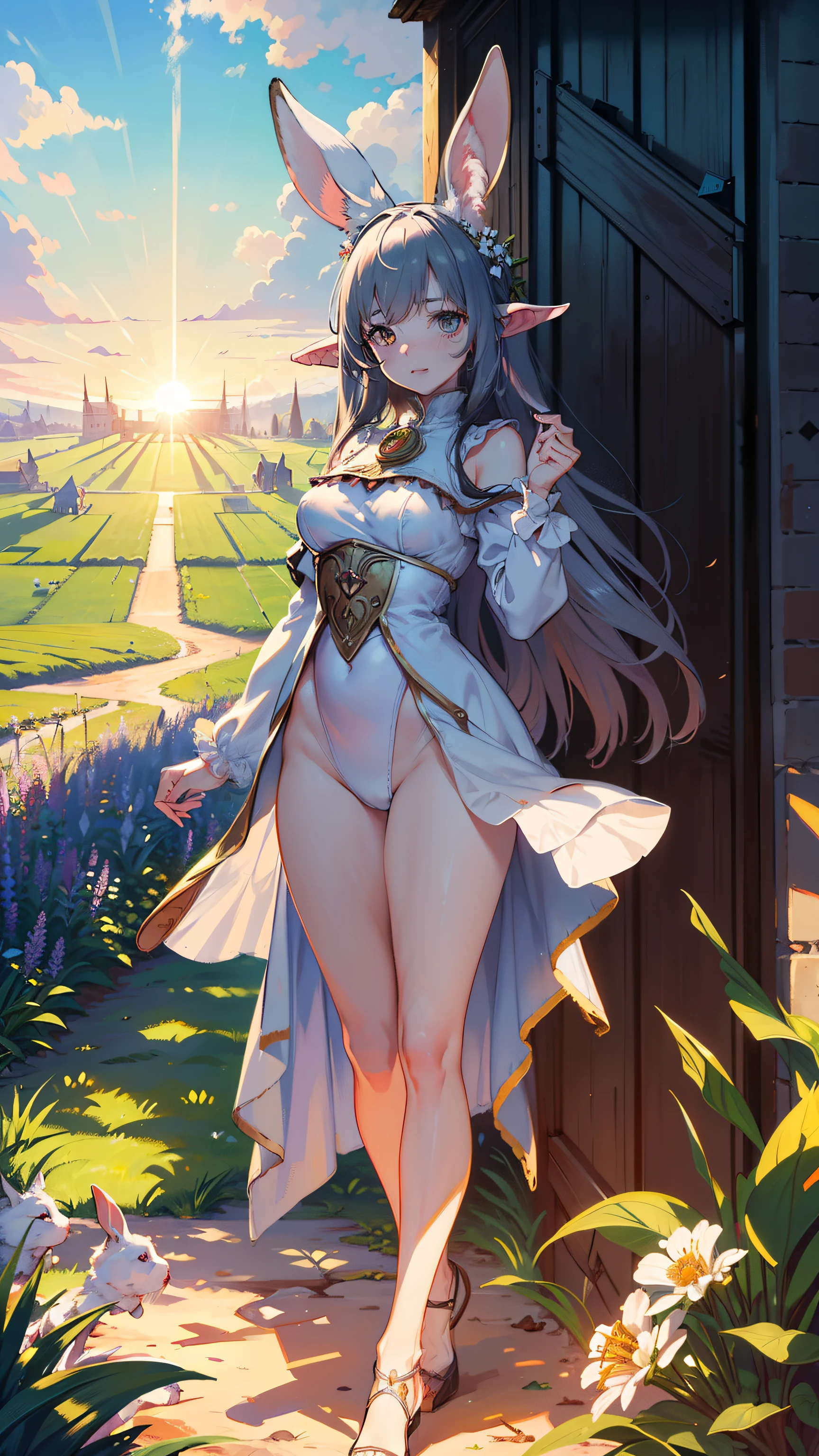 (masterpiece:1.37), best quality, (extremely detailed:1.37), (1girl:1.5), woman, (:1.5), (adult:1.5), jingliu, white hair, long hair, ponytail, hair ribbon, red eyes, naked,, pussyt, (exly detailed eyes:1.37), embarrassed, humiliation, blushing, angry, cherry blossoms, garden, (golden hour:1.5), full body