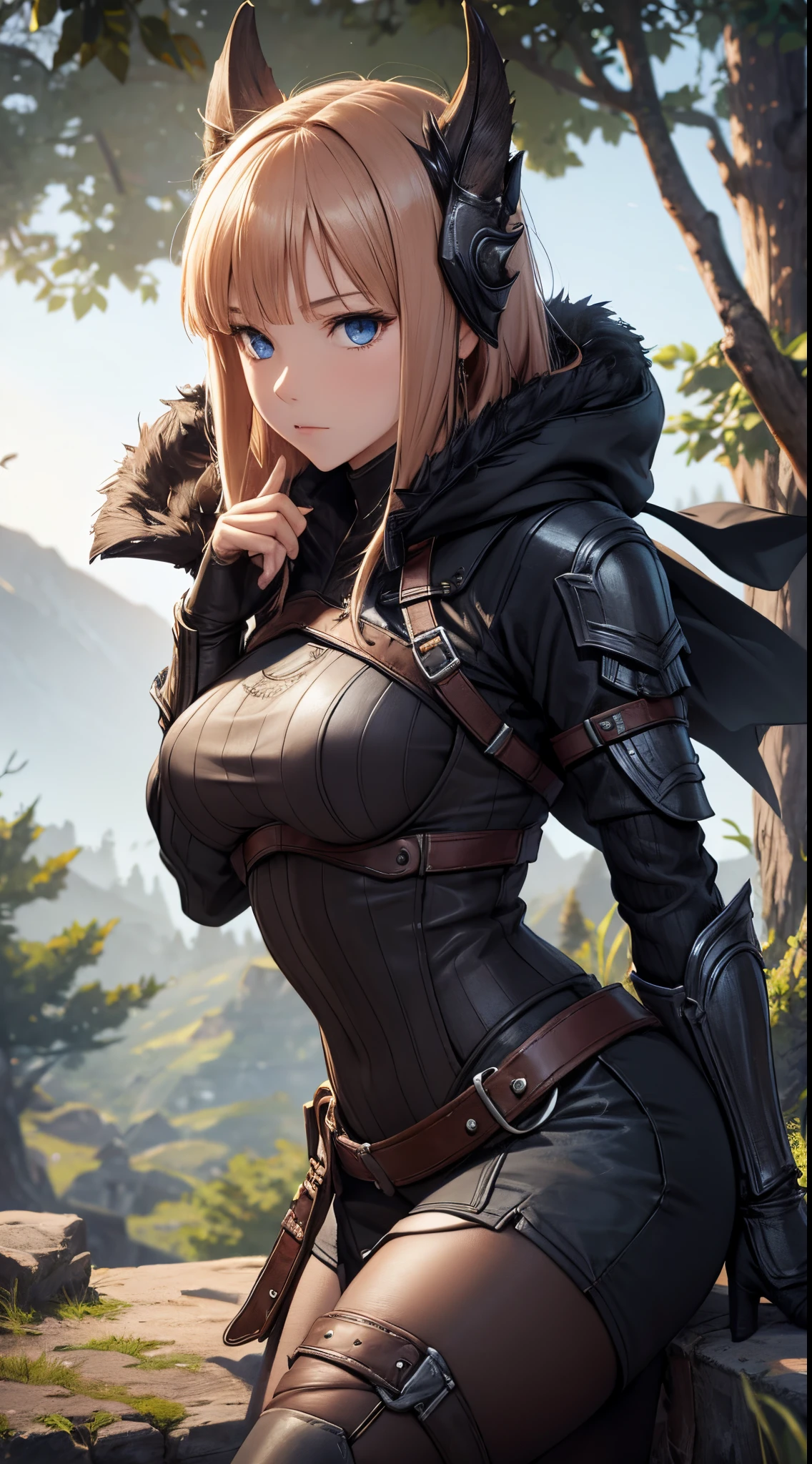Nino Nakano,armadura de skyrim,bosque noche