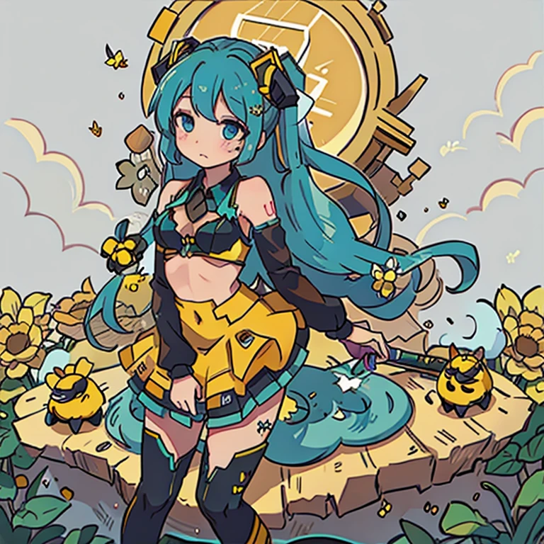 Hatsune Miku, bees, bee, costume