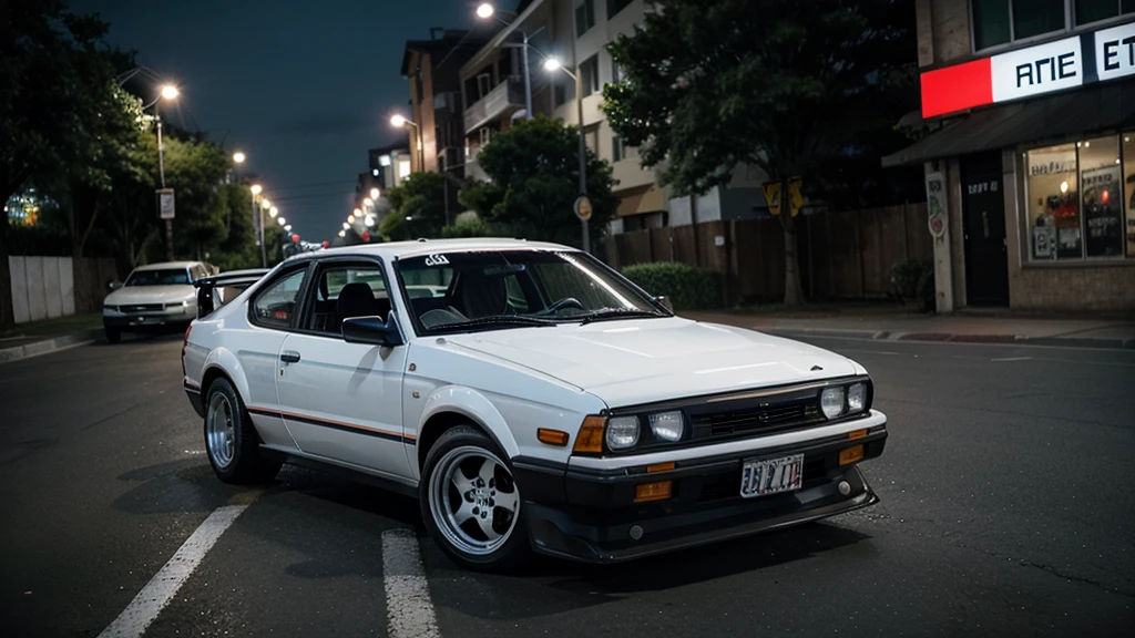 John Cena,drifting a Toyota(ae86),night street