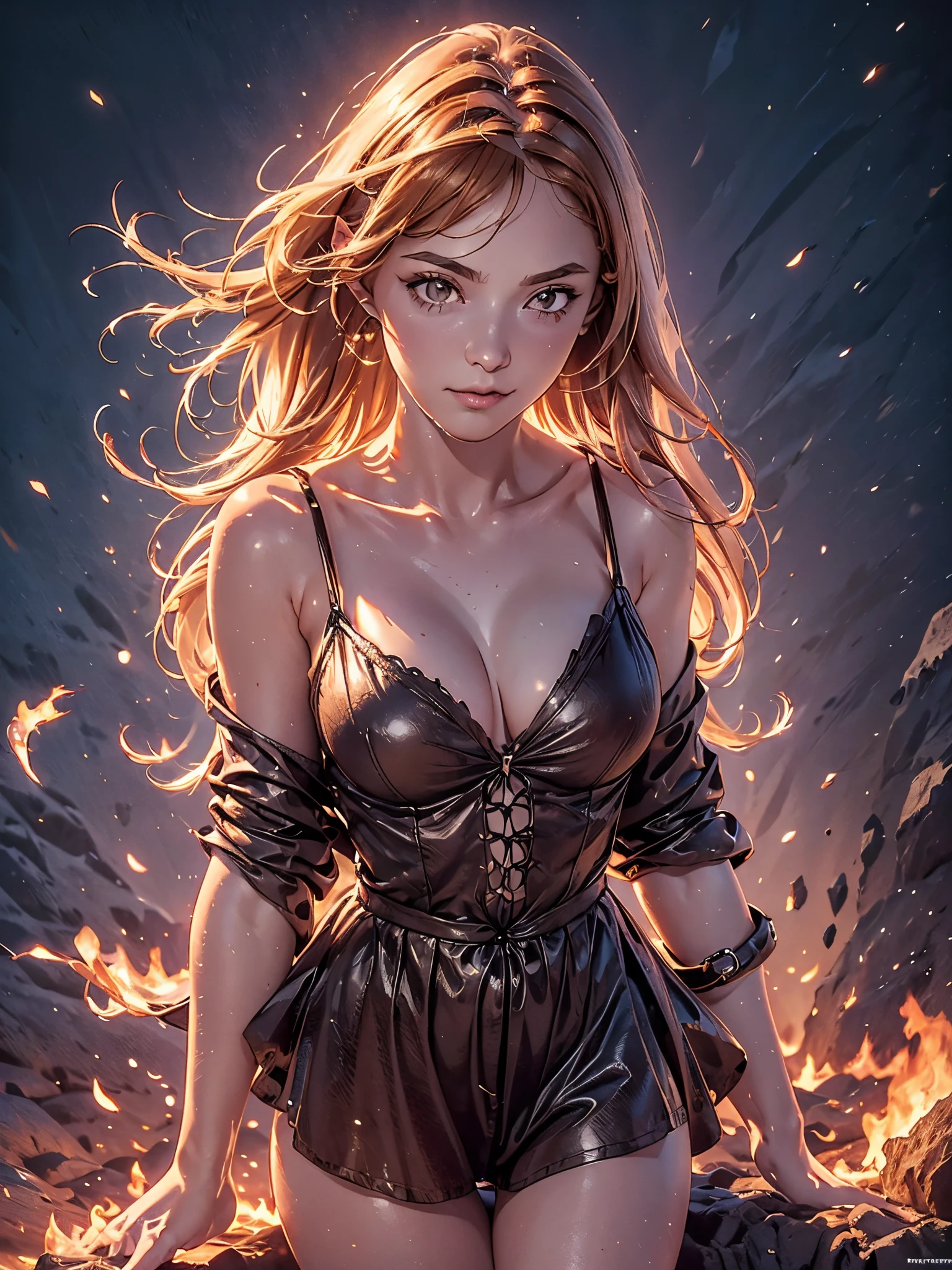 (best quality,4k,8k,highres,masterpiece:1.2),ultra-detailed,(realistic,photorealistic,photo-realistic:1.37),portraits,horror,anime,HDR,studio lighting,ultra-fine painting,sharp focus,physically-based rendering,extreme detail description,professional,vivid colors,bokeh,flame,fractal art,animation,portrait of a girl