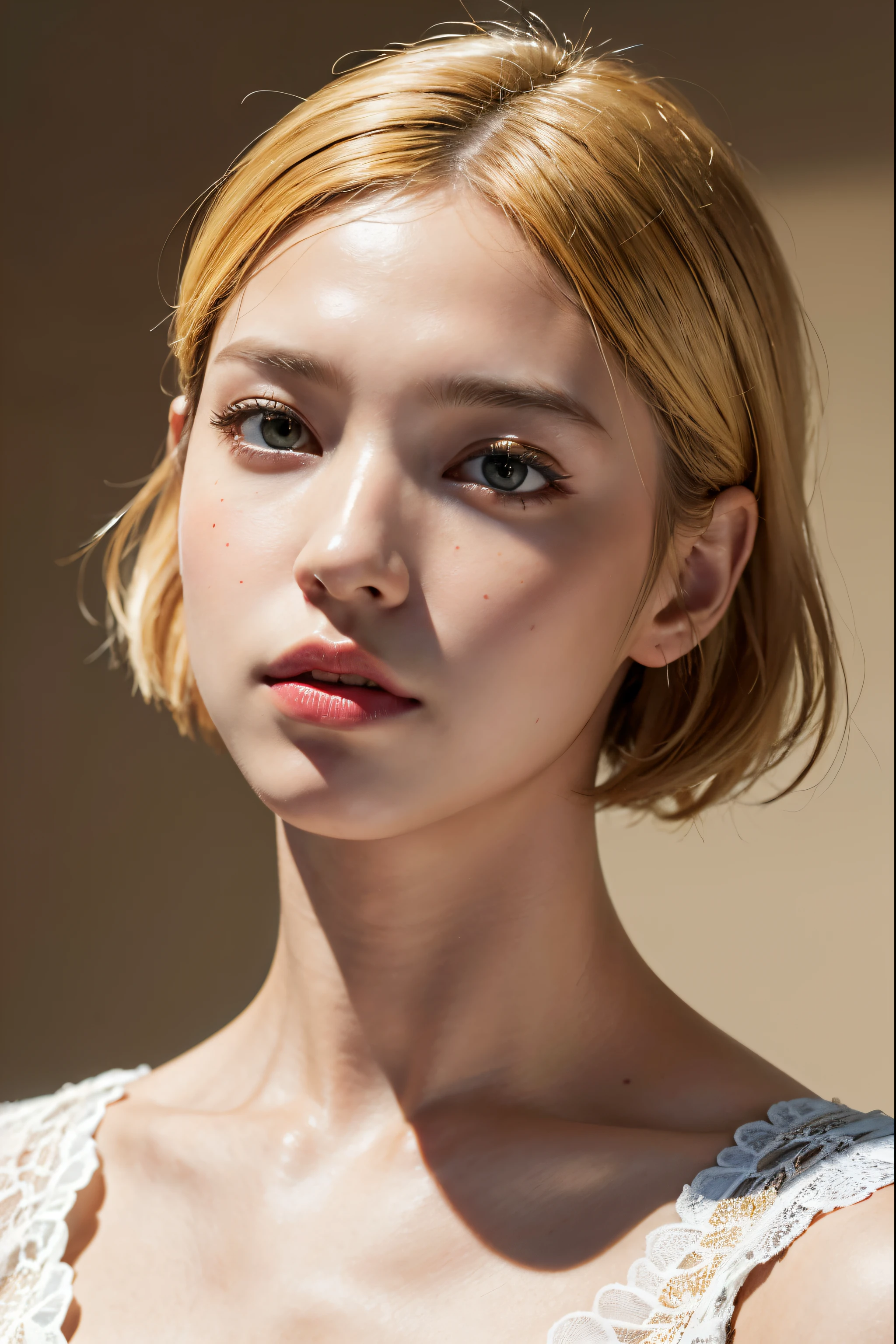 ((Highest quality, 8K, masterpiece :1.3)), Sharp focus :1.2, Beautiful woman with perfect figure :1.4, Slim Abs :1.2, ((Big Breasts, Emphasize cleavage:1.3)), (Photorealistic:1.4), (realistic:1.4), Highly detailed face and skin texture, Fine grain, double eyelid. Makeup face. A little bit of lipstick, necklace, Earrings, sex appeal, Sexy gravure pose, ((Beautiful woman wearing a grey turtleneck dress。The background is an urban cafe。A relaxed smile on your face。Her hair is long and blonde.。:1.3)