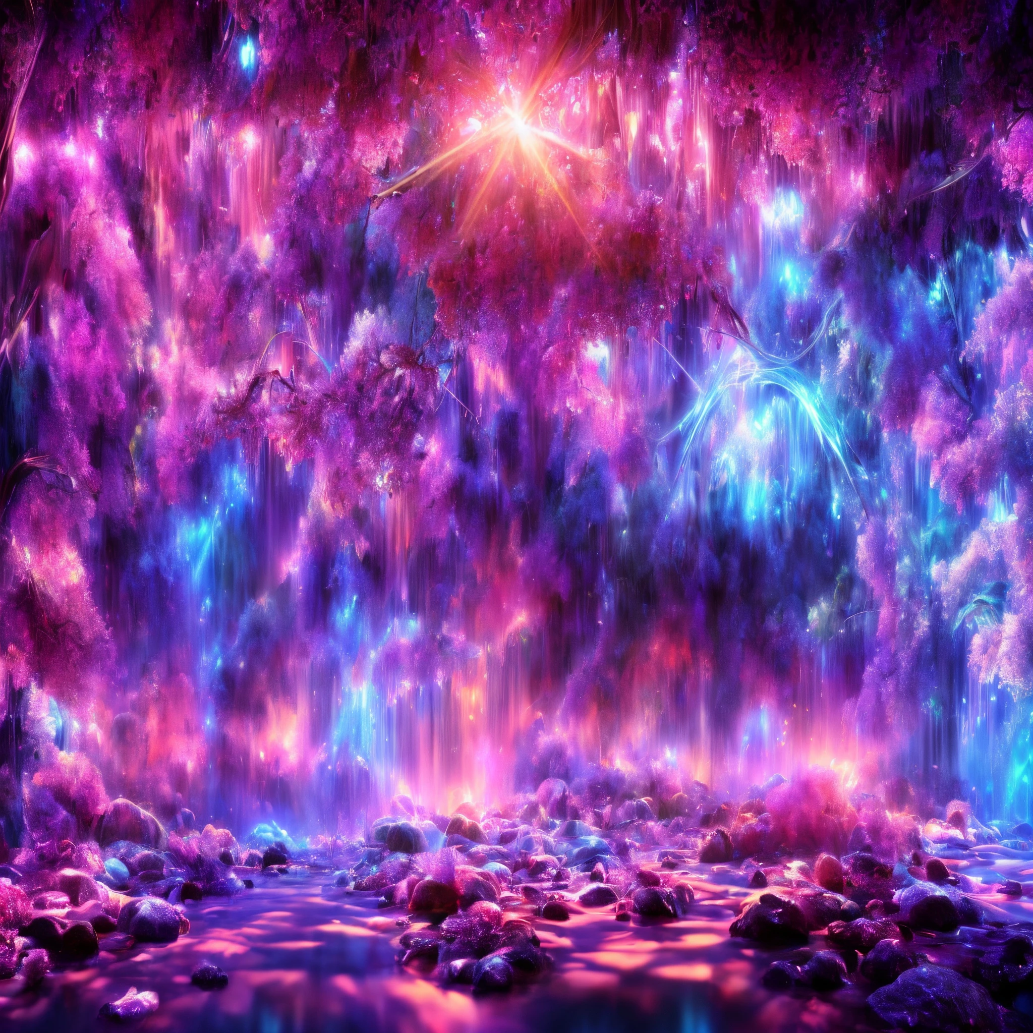 (best quality,4k,8k,highres,masterpiece:1.2),ultra-detailed,realistic:1.37, detailed crystalline room, sparkling translucent crystals, vibrant violet fire, ethereal atmosphere, enchanting light, mesmerizing shadows, surreal beauty, crystal shards, mystical energy, shimmering reflections, magical ambiance, otherworldly glow, supernatural hue, intricate details, dreamlike setting, beautiful light source, sparkling gemstones, vivid colors, radiant illumination, captivating composition, luminous crystal formations, mysterious enchantment, immersive experience, alluring luminosity