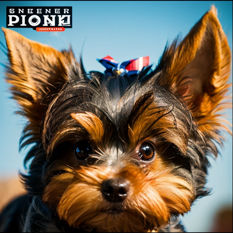 Yorkshire Terrier modeled on Pixar movie poster