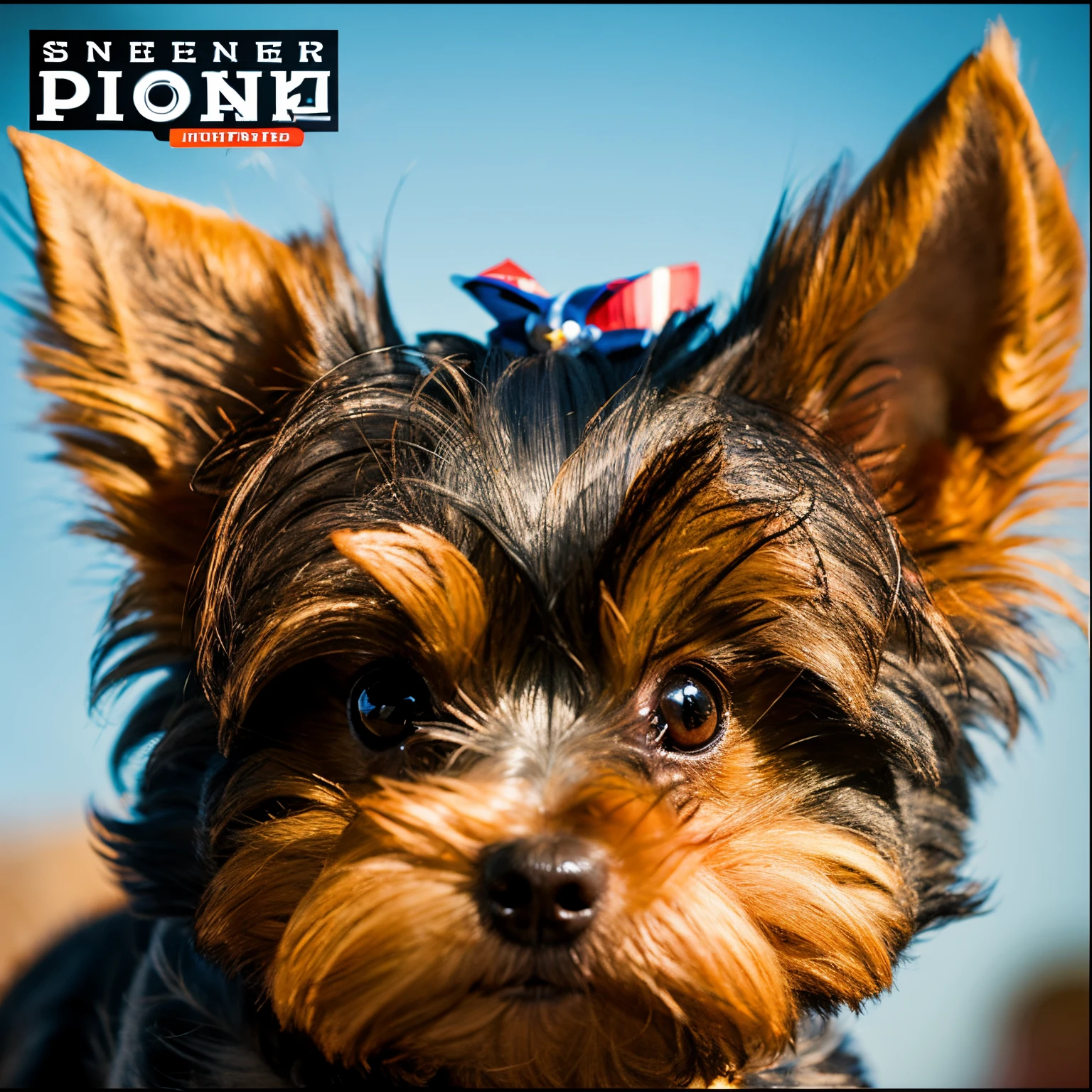Yorkshire Terrier modeled on Pixar movie poster