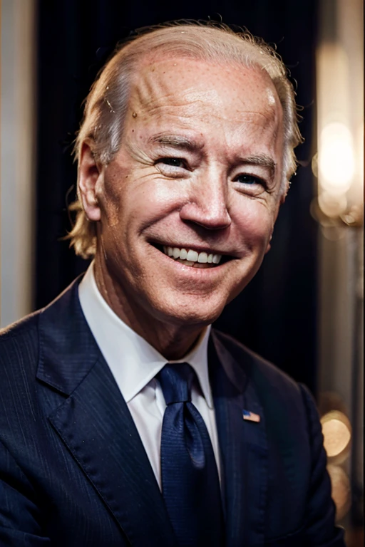 Joe Biden, 1/4 view, laughing