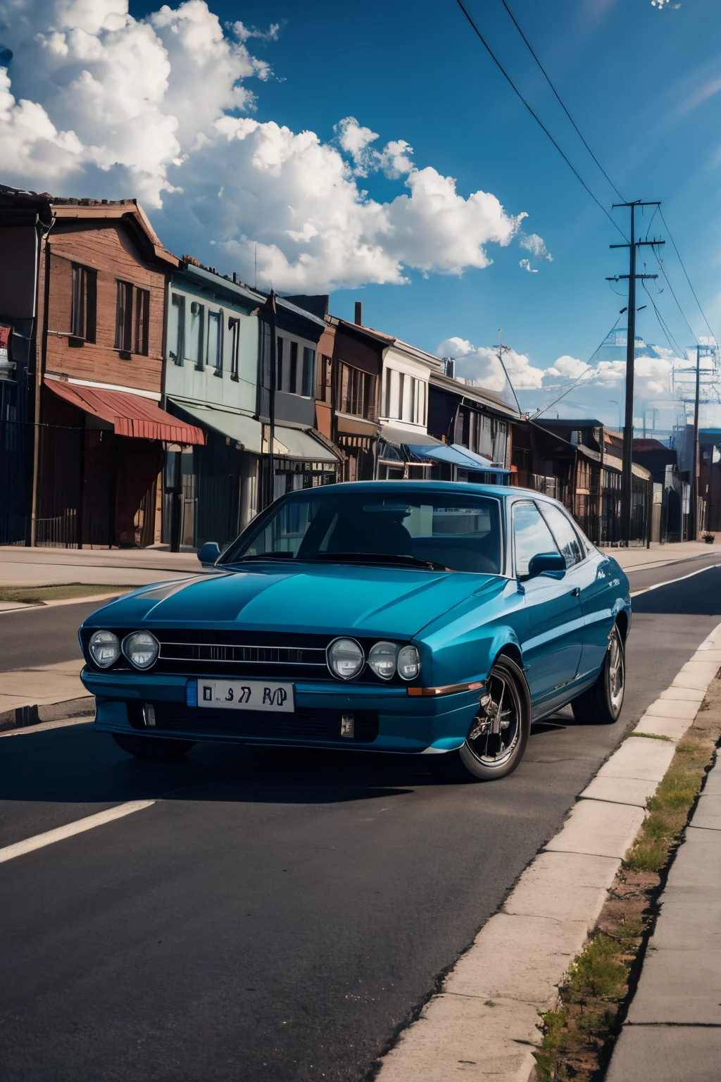 a moving car
