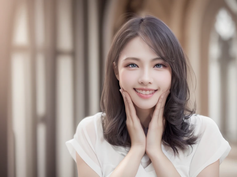 (8K, Photorealistic, Raw photo, of the highest quality: 1.3), (1girl in), Super beautiful, (Realistic face), (boyish, Silver Color Berry Shorthair), Beautiful , Glare that captivates the viewer, Beautiful expression, Beautiful breasts, (Realistic skin), Be...