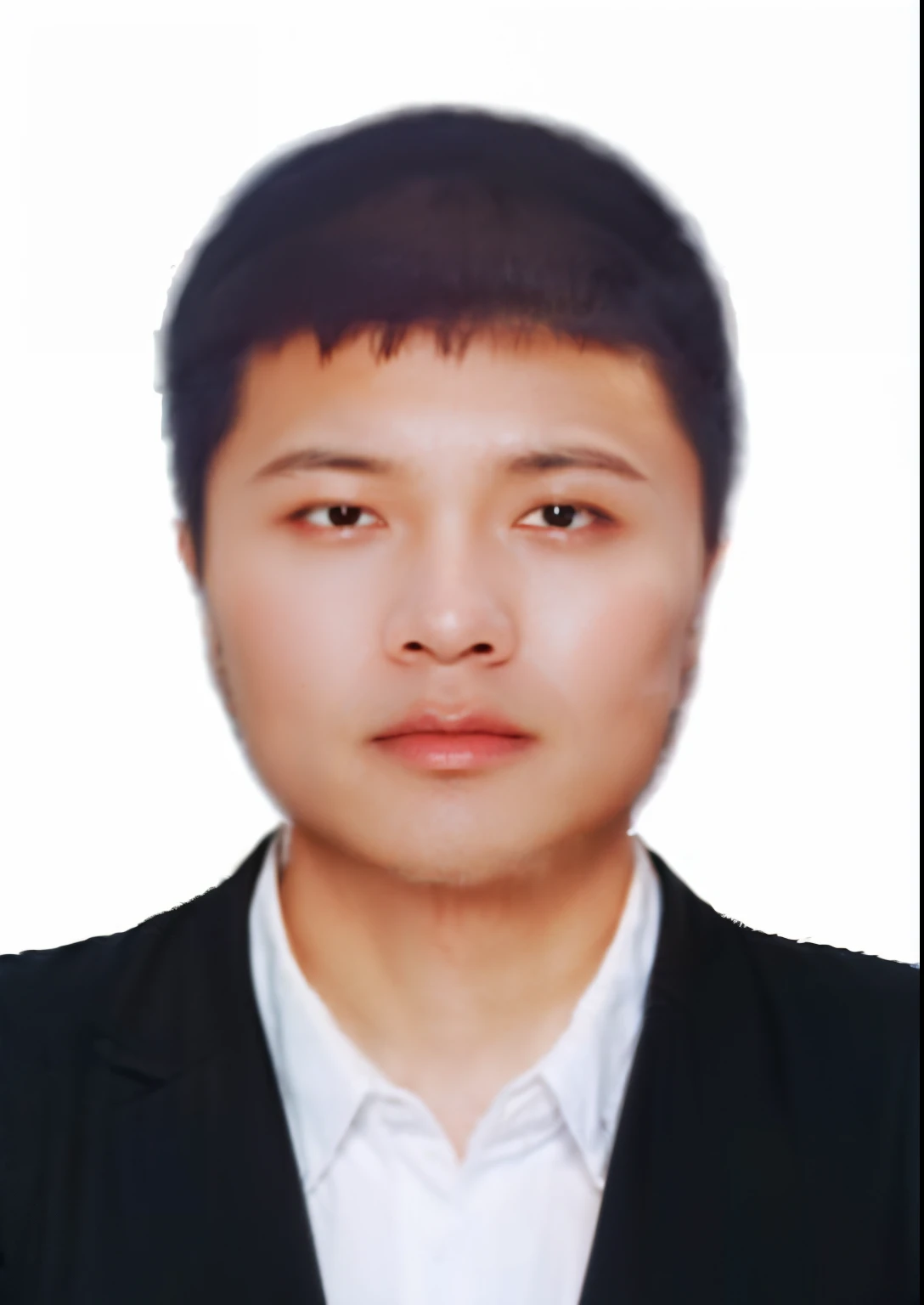 ID photo，photorealestic，Thick lips