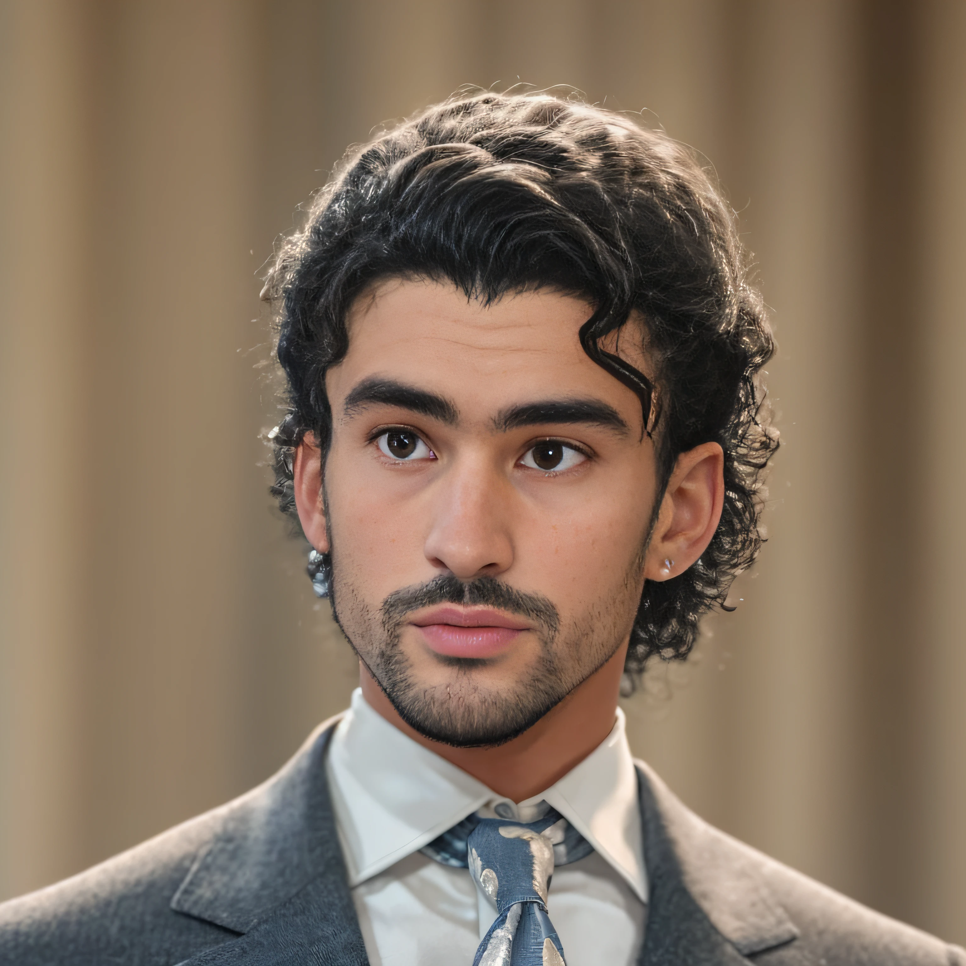 a closeup of a man in a suit and tie looking at the camera, a colored photograph inspired by Theo Constanté, Tendencias en Pexels, Sobre el arte, Cantante Maluma, taken in the early 2020s, guapo y elegante, Hombre guapo, with a small beard, Cara muy atractiva!!, Fotos oficiales, borja, guapo y atractivo