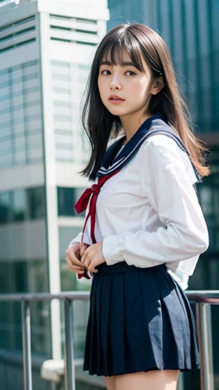 Top quality, 1 beautiful japanese woman,sailor suit,student