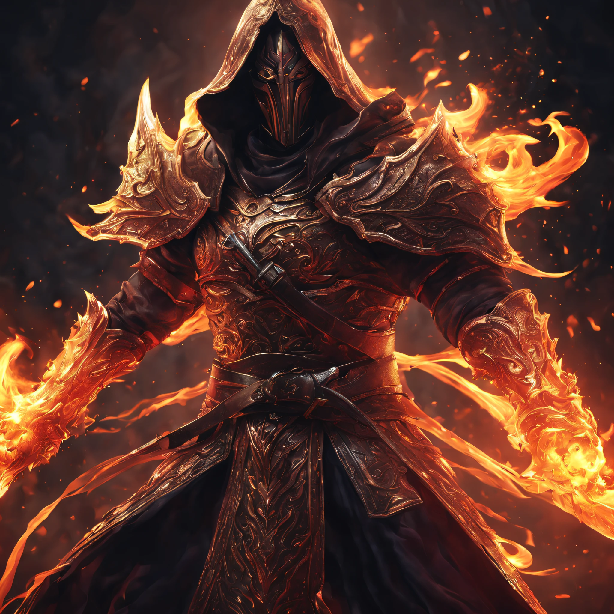 sword with flame effect,Legendary Sword,guardian of the fire spirit,flare up,beautiful flame effect,masterpiece,black backgrounds