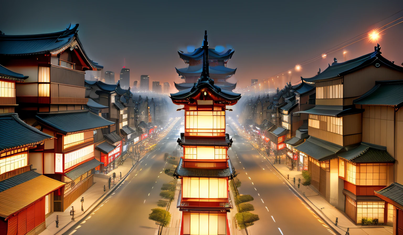 tmasterpiece,high detal,Want during the day,Not at night,The overall style bright and realistic,Japanese architectural style,inteiro,the city street,Squeeze,Noisy background sounds
