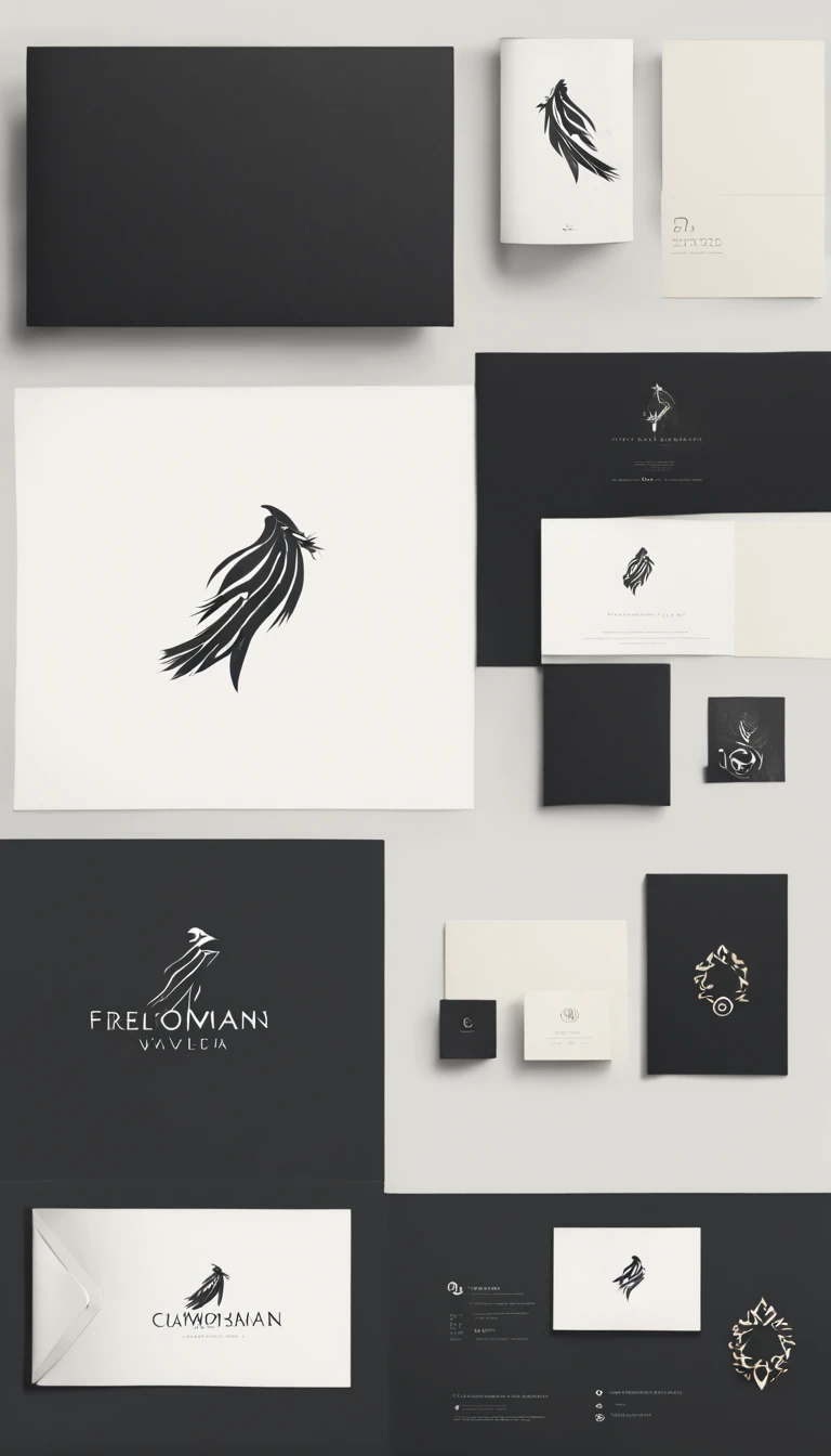 Create a cinematic, abstract symbol for a film production company based on stories and music. The logo was intended to represent the companionship between a boy musician and a costume-feathered storyteller.. Minimalist symbol design