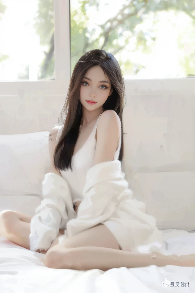 ((quality)), ((tmasterpiece)), ((ultra - detailed)), (Extremely Delicately Beautiful), girl vs., report, Cold attitude,((White hoodies)),She very(unwind)with the(settle down)looks,depth of fields,energetic smile,airbubble, under the water, airbubble,Underwater world bright light blue eyes,interior color,Bright gray hair,light blue hair tips,,,,,,,,,,,,,,,,,,,,,,Cold background,Bob Hair - Linear Art, shorter pants、knee length socks、white like school uniform、Light blue ribbon tie、The clothes are transparent、The hand in the right pocket looks like a sapphire,Blue shoulder straps, A small blue light floats over the eyes, (Gives a sexy impression.)
