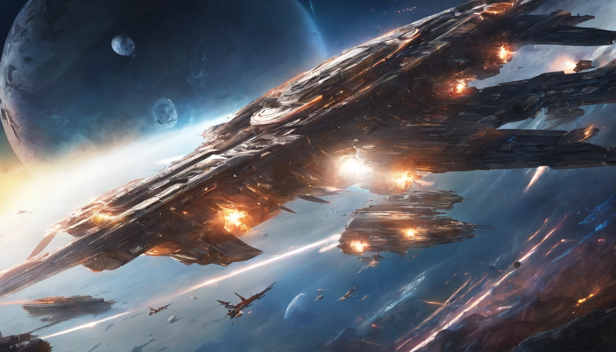 ,magnificent spectacle,Squadron,Dragon Flying Aviation Battleship,((Majesty,Be on one's high horse)),opening fire,Full fire,Bombardment,background in war,Highest image quality,Extremely high resolution of intricate details,Dynamic obfuscation