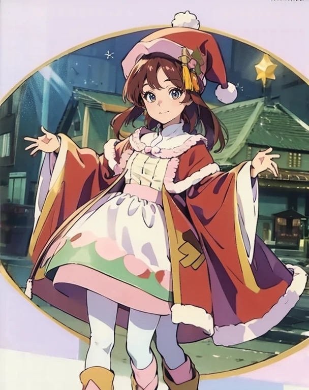 Standing cute、kawaii pose、Christmas、The costume、Cute、Cute look、Puff out cheeks