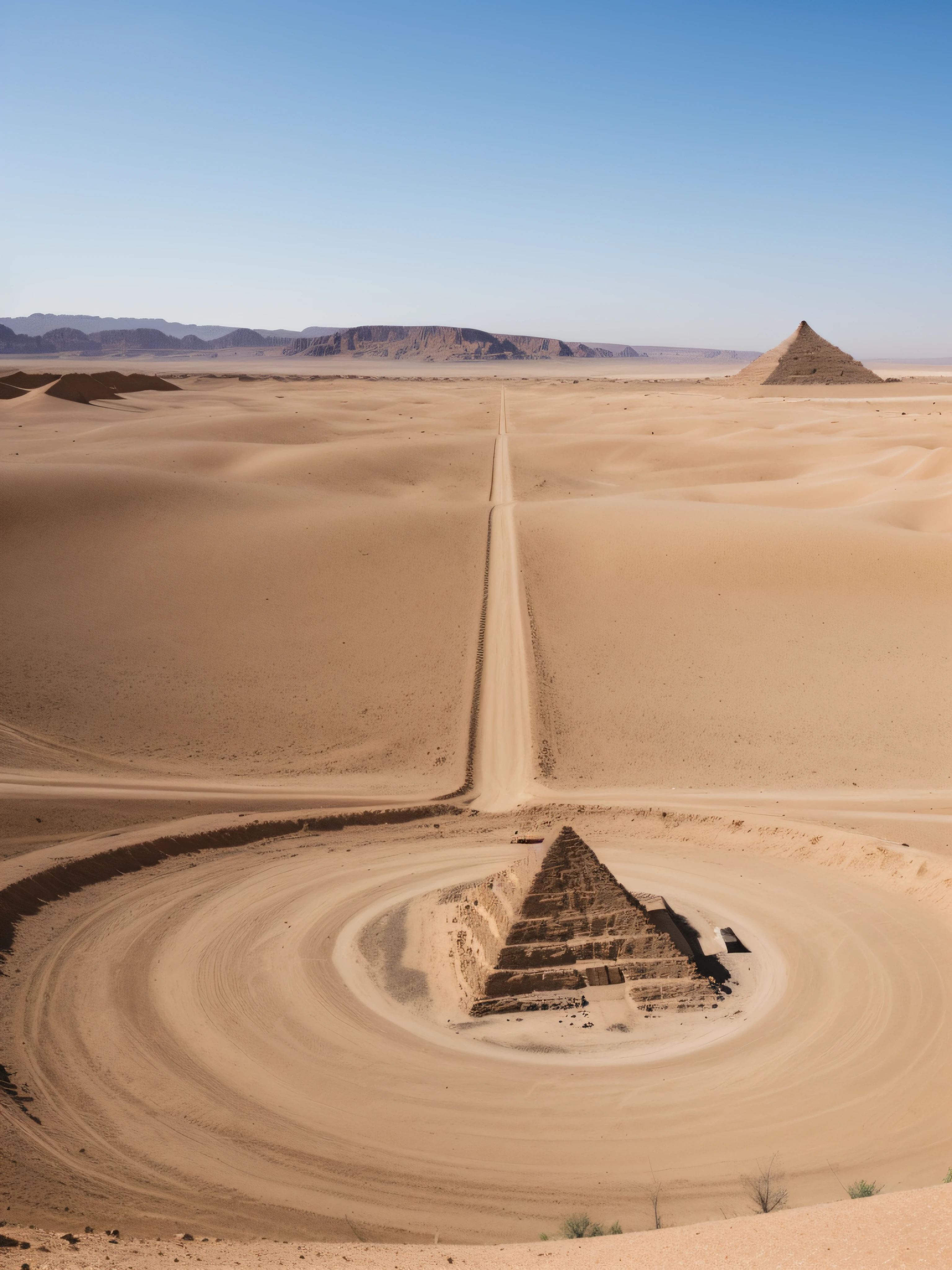 desert landscape photos, pyramid