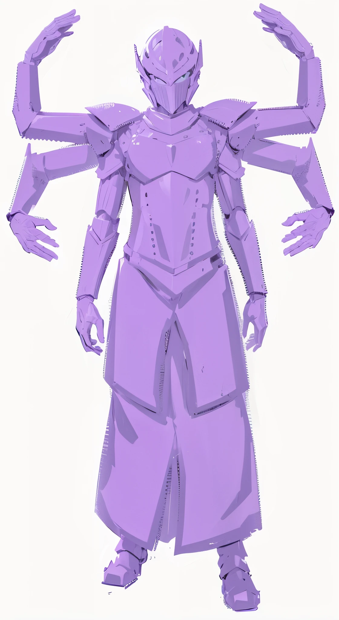 Statute if armored six arm warrior