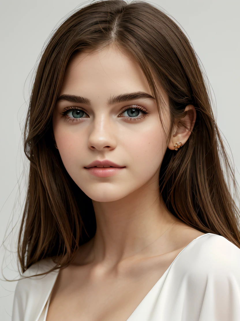 naked girl, (Emma Watson:0.8), (detailed beautiful face + detail skin pores, imperfect skin, ultra-detailed body:1.1)