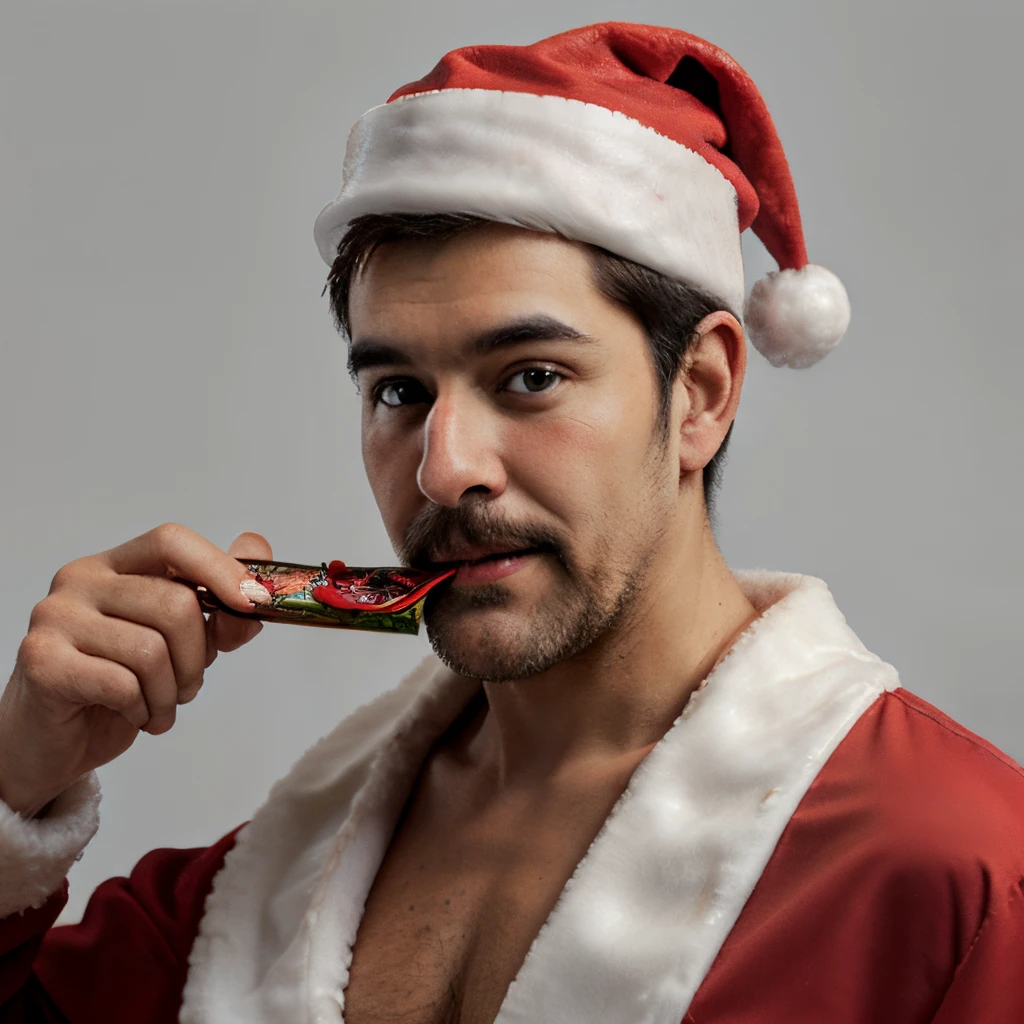 Santa Claus con pie feo