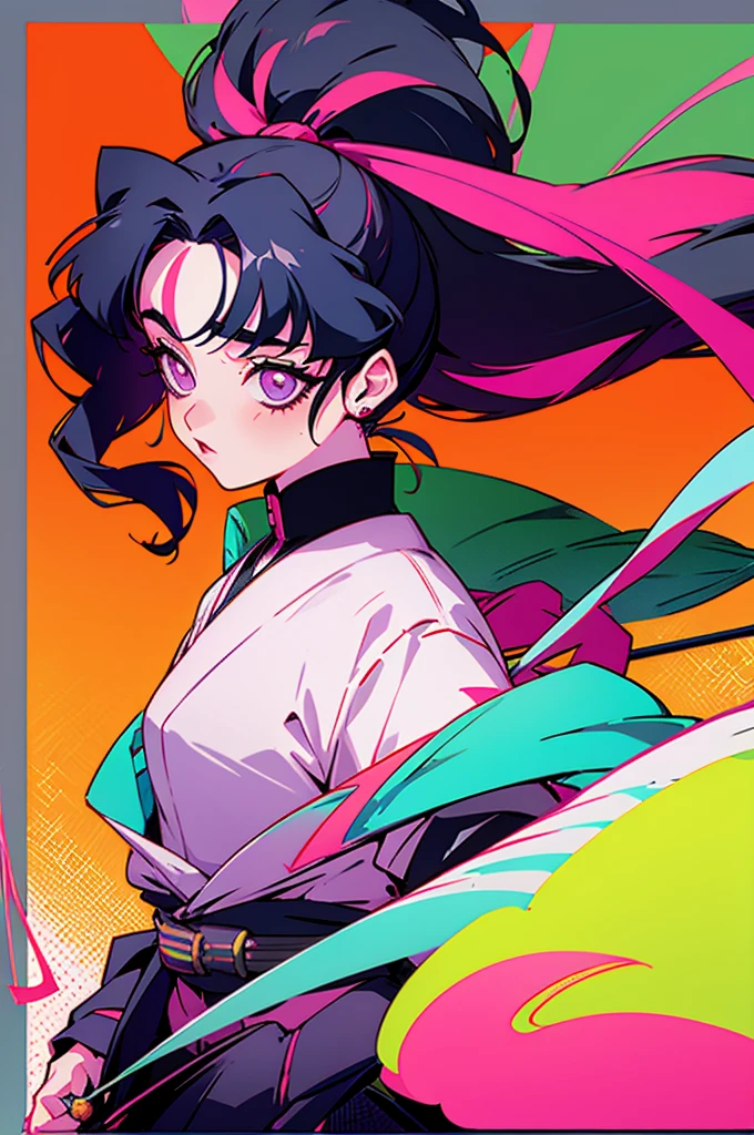 1Woman, Character Sheet, Concept art, full - body,  The woman, \(kimetsu no yaiba\)
