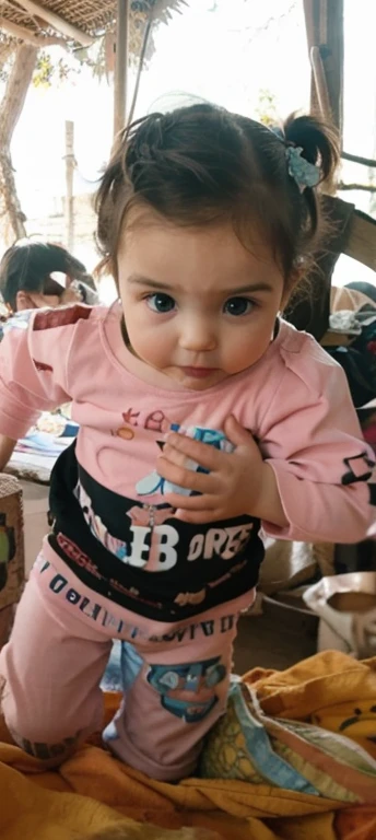 Cute baby's sweet stylish