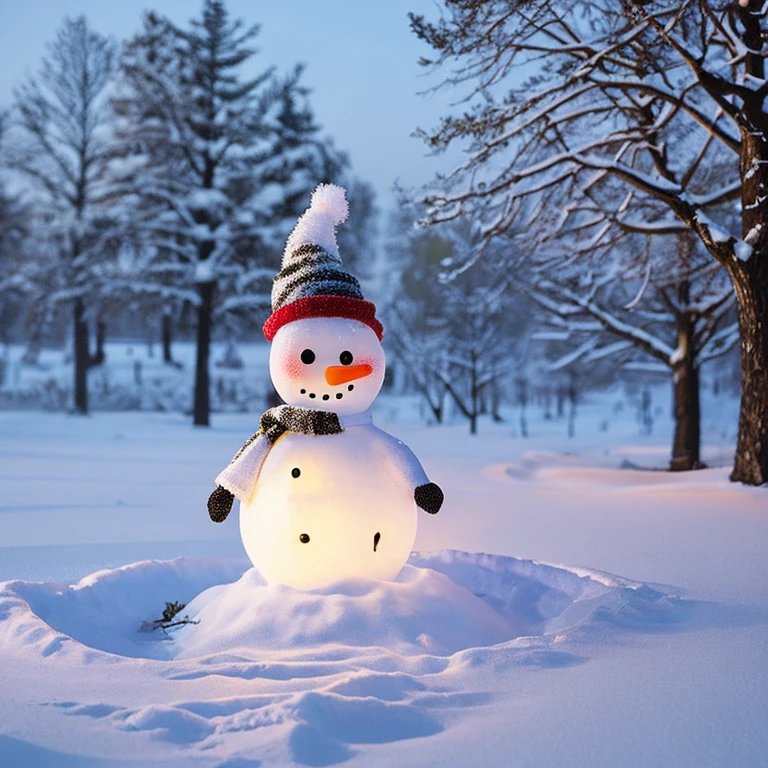 Winters Christmas snowman aquarelle